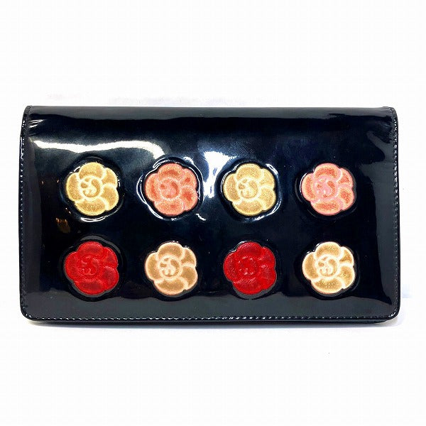 Chanel Camellia Enamel Long Wallet