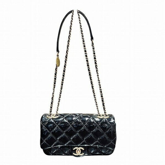 Chanel Matelasse Enamel Lambskin 2way Shoulder Bag