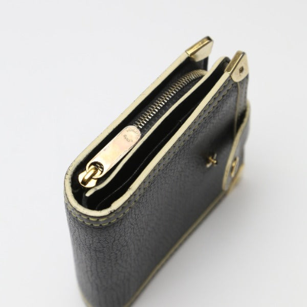 LOUIS VUITTON Bifold Wallet M91828 leather black Fastener Coin Pocket Suhari Compact zip mens(Unisex)  d