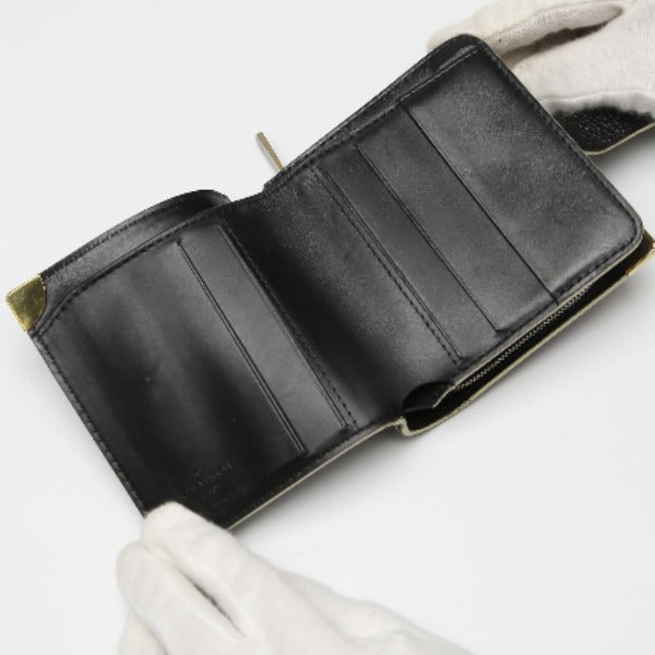 LOUIS VUITTON Bifold Wallet M91828 leather black Fastener Coin Pocket Suhari Compact zip mens(Unisex)  d
