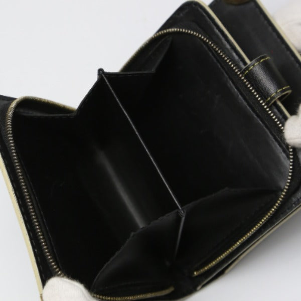 LOUIS VUITTON Bifold Wallet M91828 leather black Fastener Coin Pocket Suhari Compact zip mens(Unisex)  d