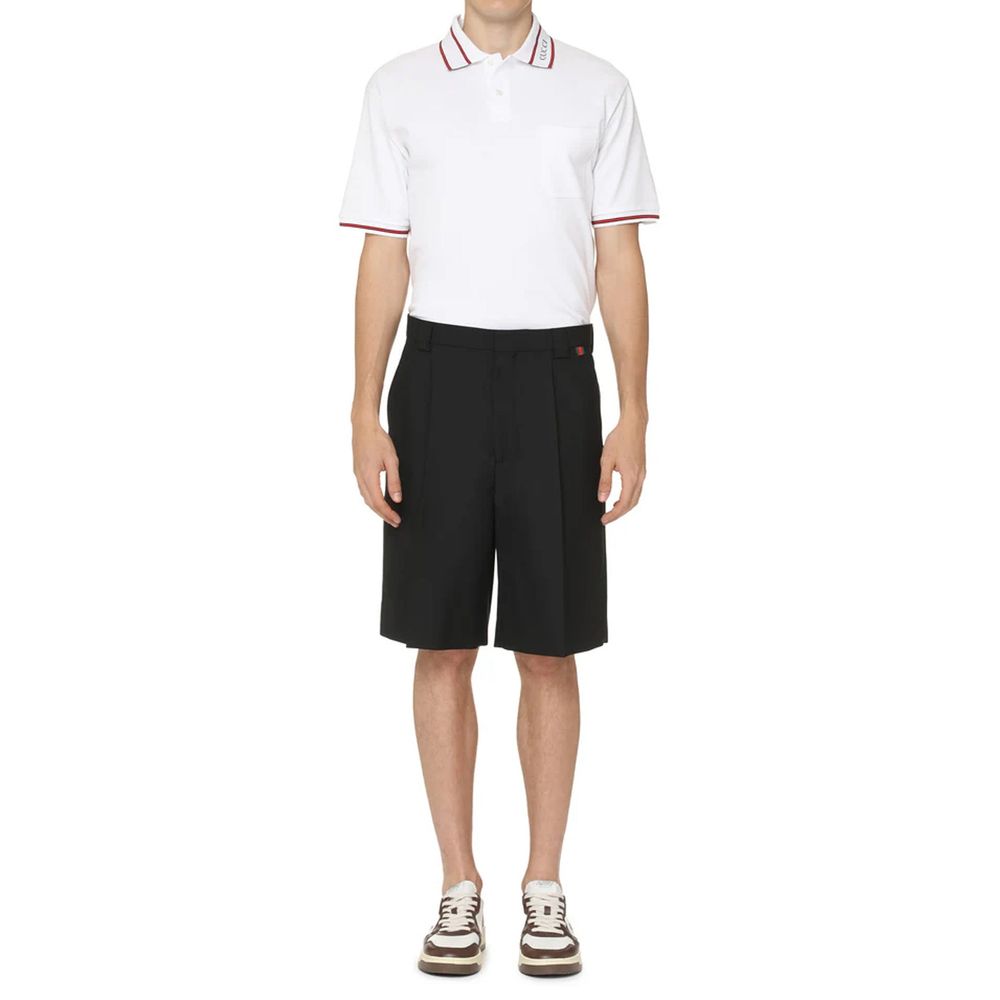 Gucci Black Polyester Bermuda Men's Shorts