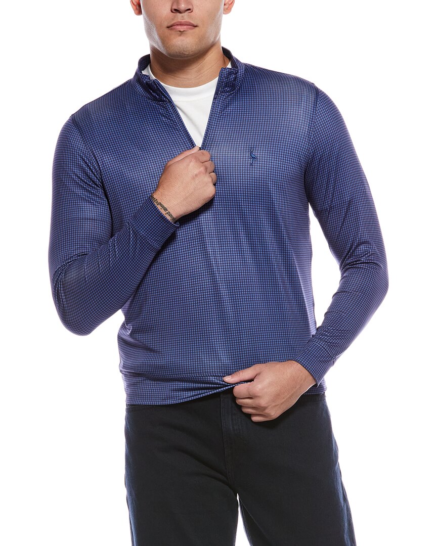Tailorbyrd Mini Houndstooth Performance 1/4-Zip Pullover