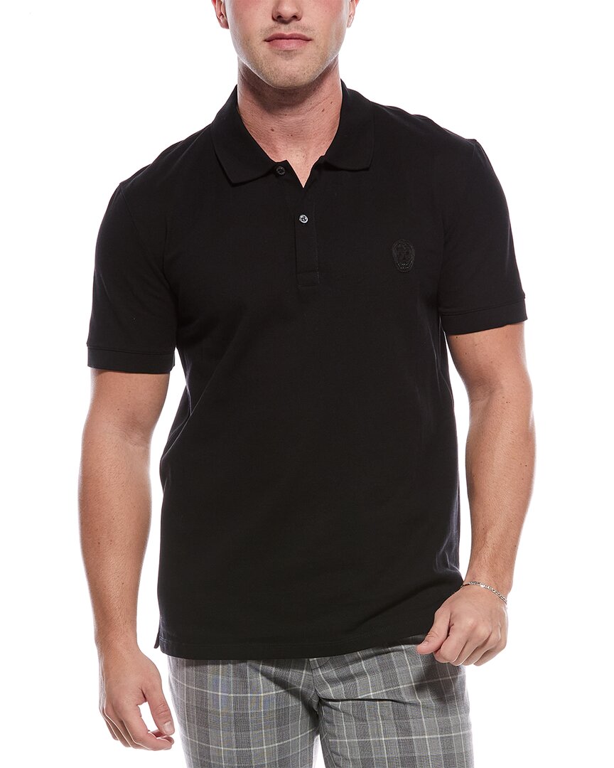 Alexander Mcqueen Cut & Sew Bullion Skull Polo Shirt