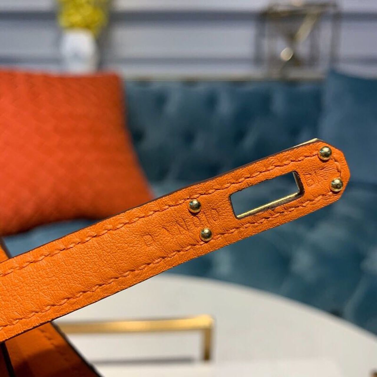 Top Quality Kelly Danse II Bag Swift Orange Gold Hardware For Women 8.7in/22cm
