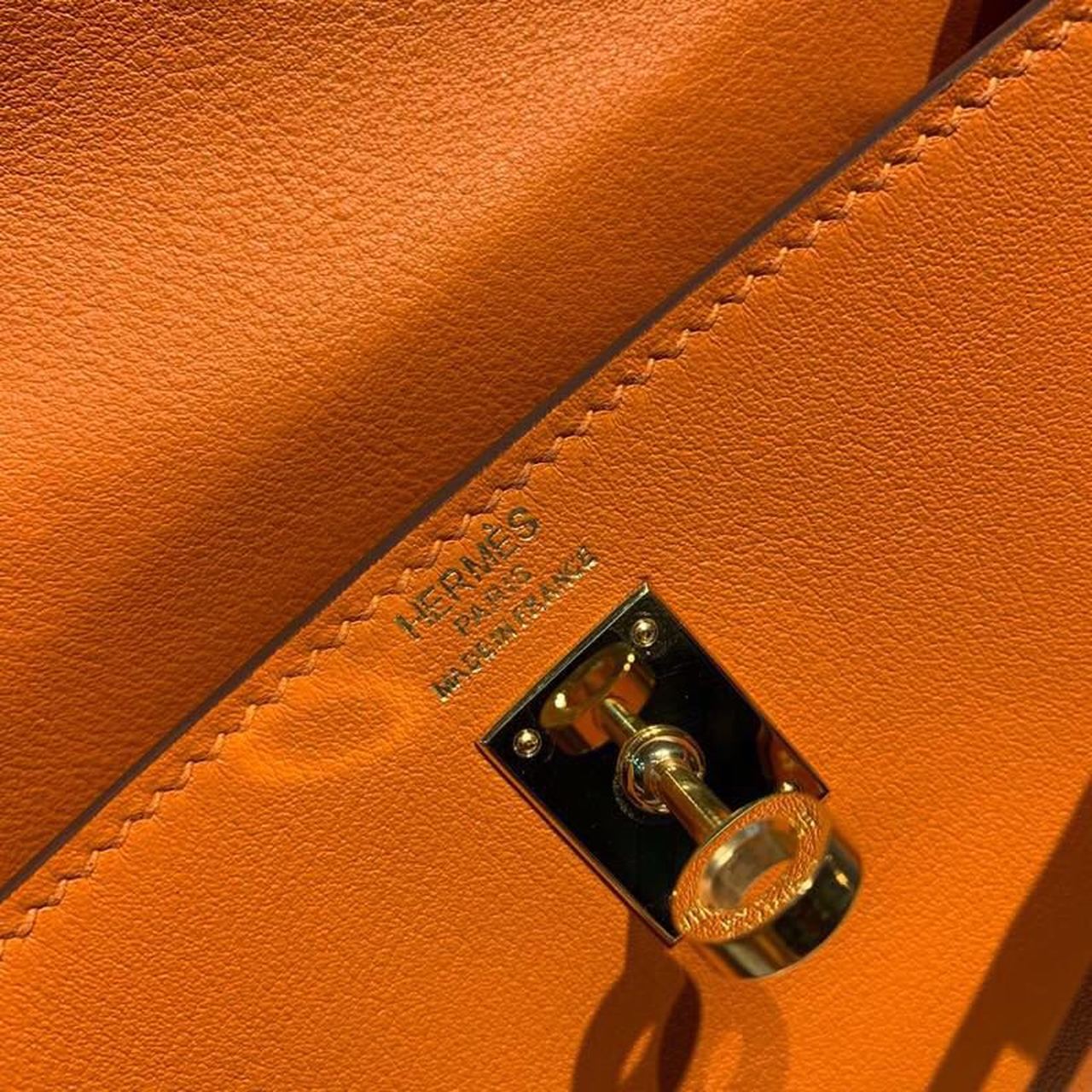 Top Quality Kelly Danse II Bag Swift Orange Gold Hardware For Women 8.7in/22cm