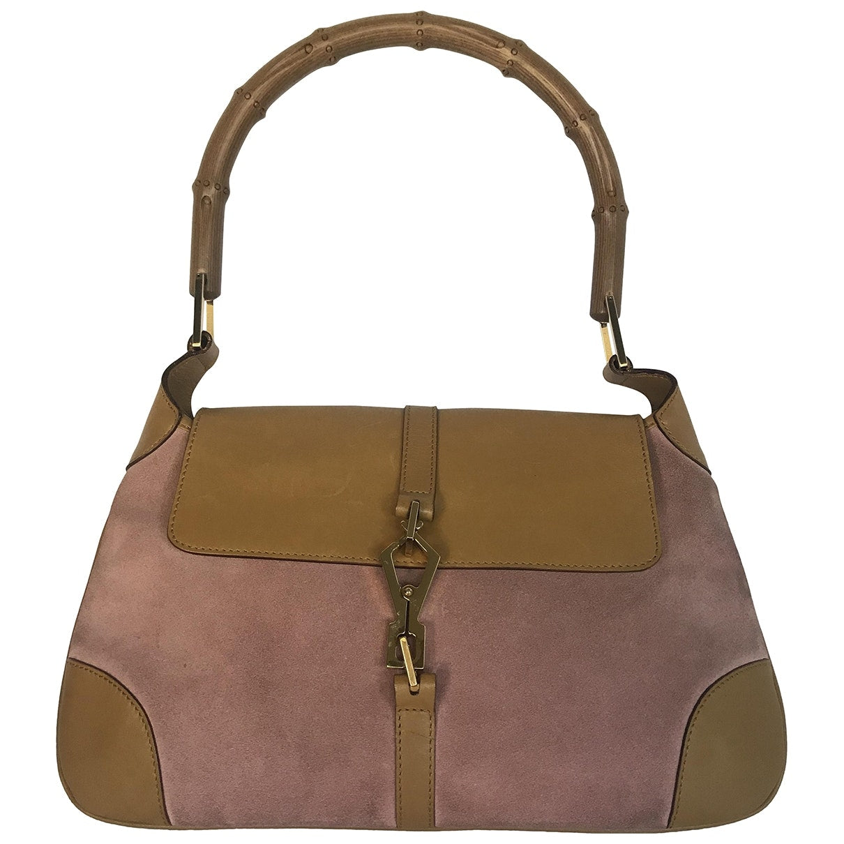 Gucci jackie    pink suede handbag