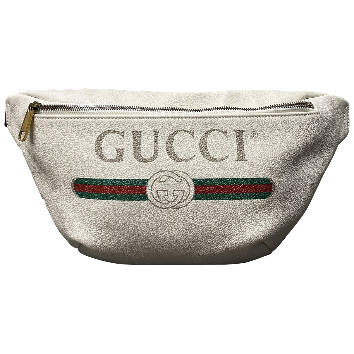 Gucci coco capitán white leather clutch bag