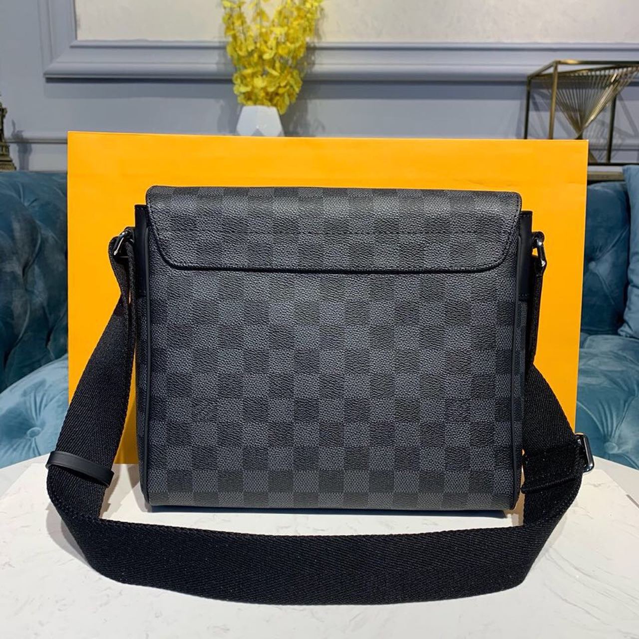 Top Quality Top Qualitystrict PM Damier Graphite Canvas For Men, Bags, Shoulder And Crossbody Bags 9.8in/25cm Top Quality N41028