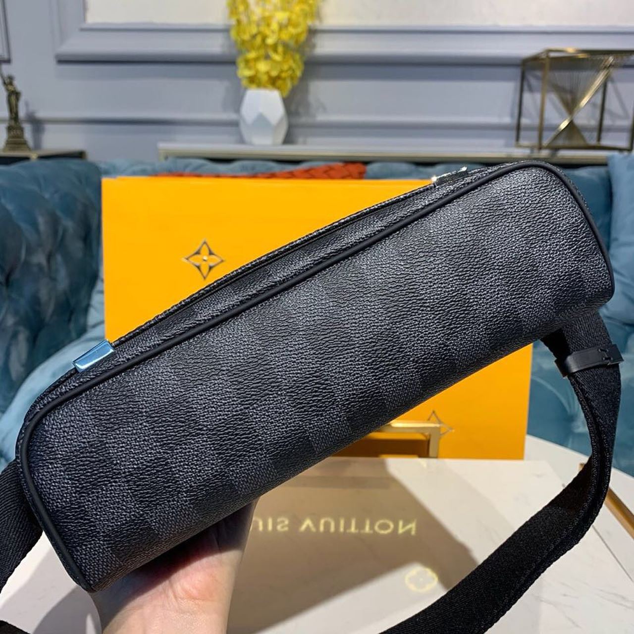 Top Quality Top Qualitystrict PM Damier Graphite Canvas For Men, Bags, Shoulder And Crossbody Bags 9.8in/25cm Top Quality N41028