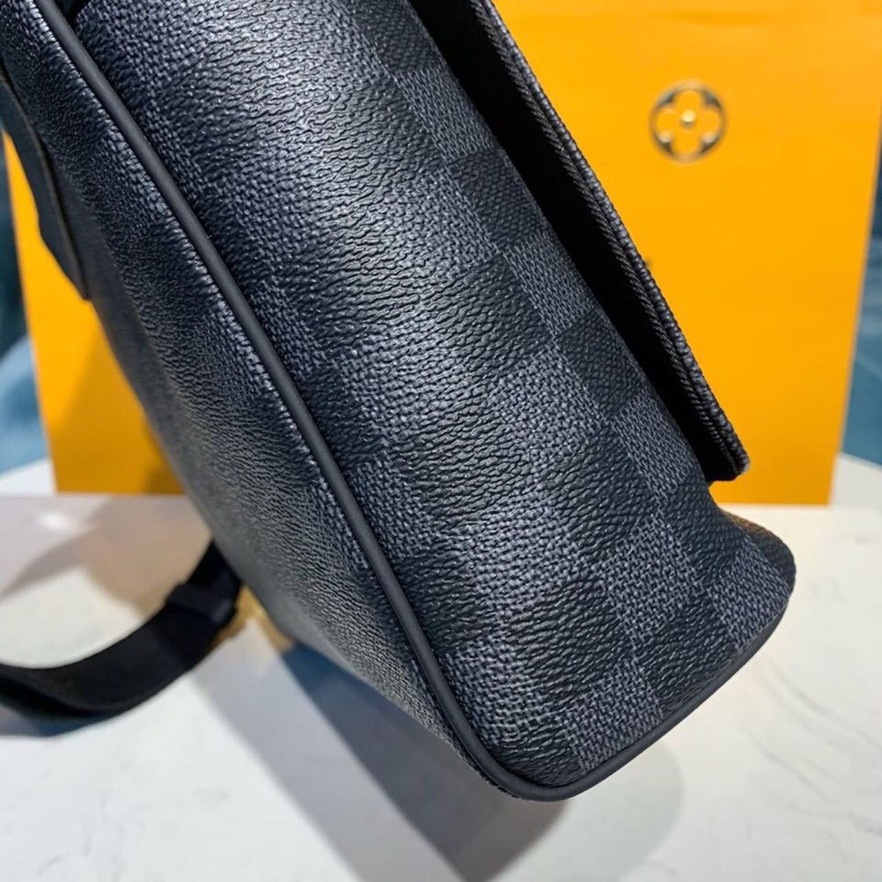 Top Quality Top Qualitystrict PM Damier Graphite Canvas For Men, Bags, Shoulder And Crossbody Bags 9.8in/25cm Top Quality N41028