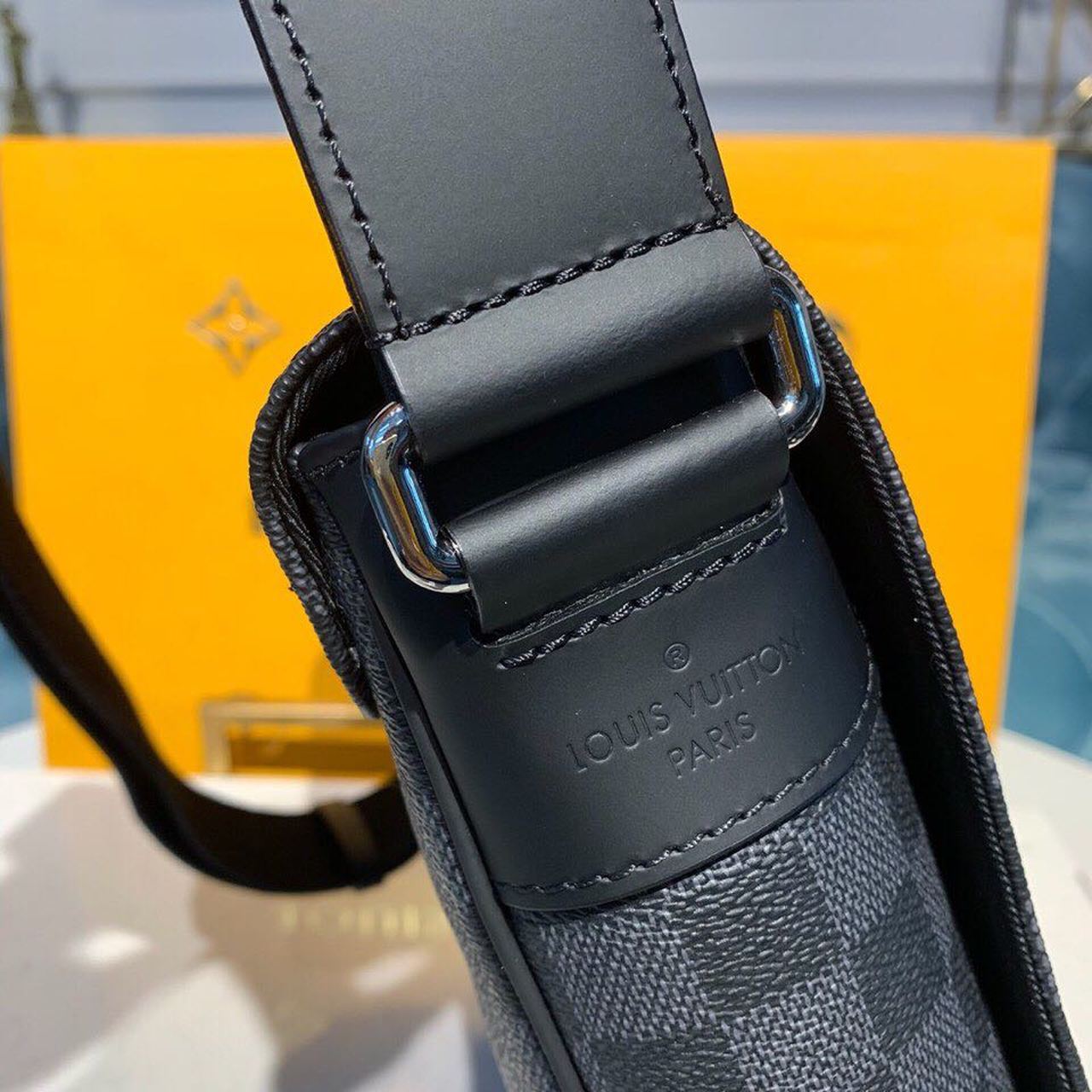 Top Quality Top Qualitystrict PM Damier Graphite Canvas For Men, Bags, Shoulder And Crossbody Bags 9.8in/25cm Top Quality N41028