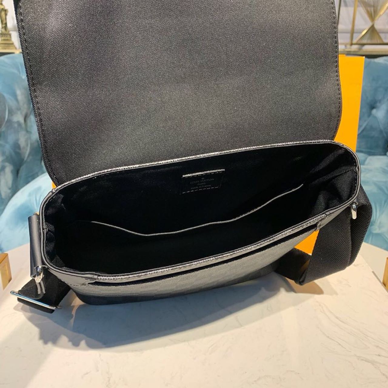 Top Quality Top Qualitystrict PM Damier Graphite Canvas For Men, Bags, Shoulder And Crossbody Bags 9.8in/25cm Top Quality N41028