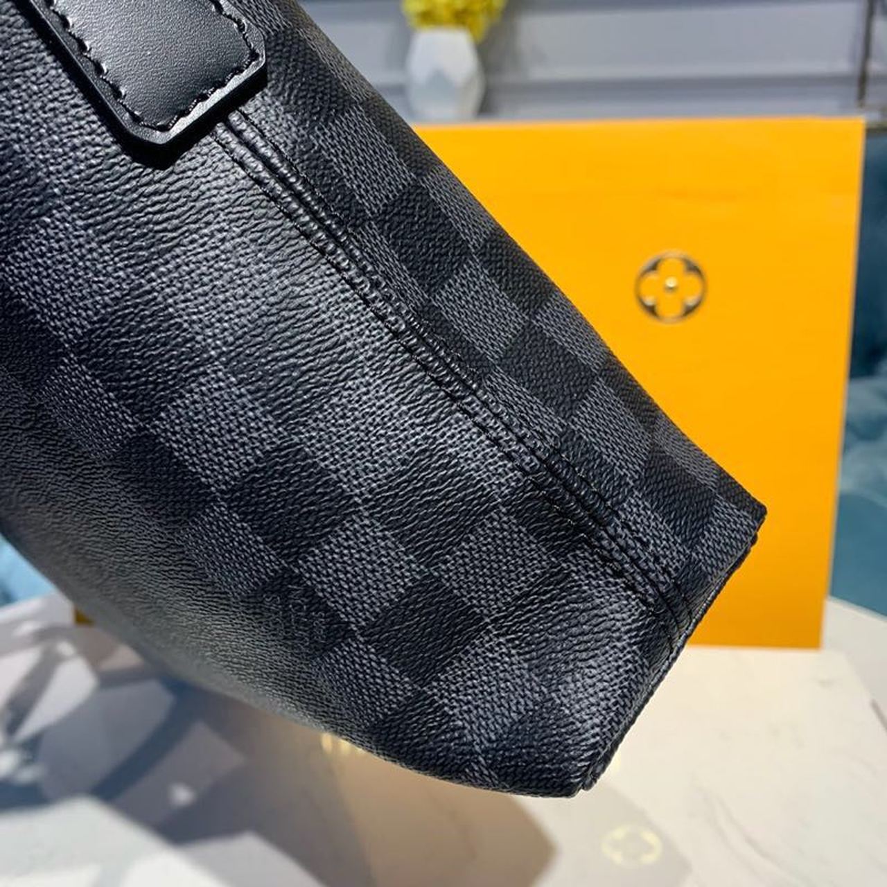 Top Quality Porte Documents Jour Bag Damier Graphite Canvas For Men, Bags 14.5in/37cm Top Quality N48224