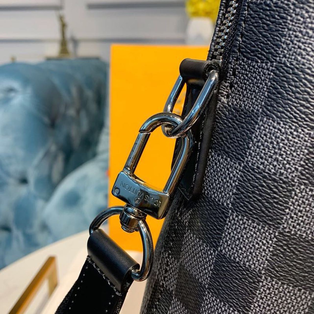 Top Quality Porte Documents Jour Bag Damier Graphite Canvas For Men, Bags 14.5in/37cm Top Quality N48224