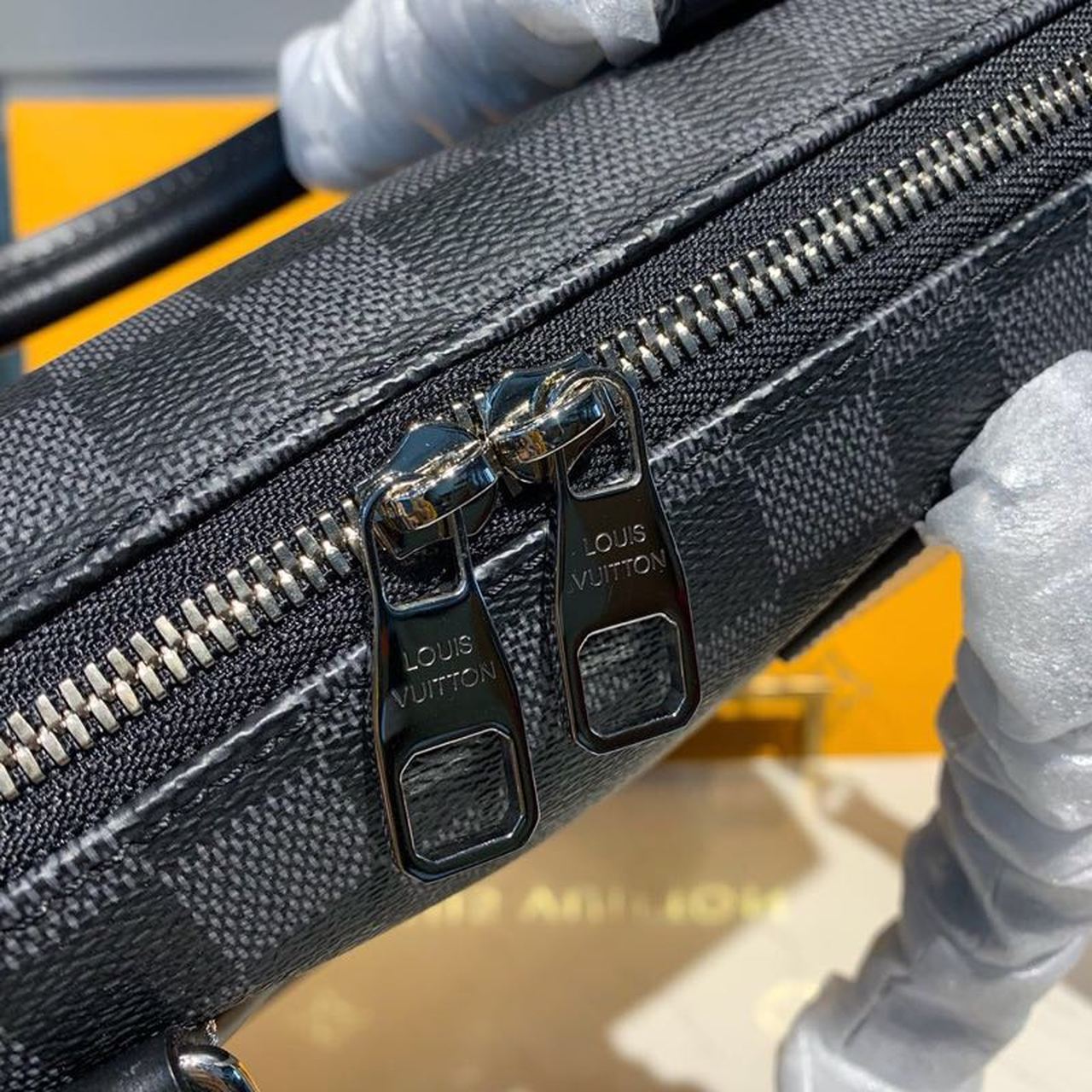 Top Quality Porte Documents Jour Bag Damier Graphite Canvas For Men, Bags 14.5in/37cm Top Quality N48224
