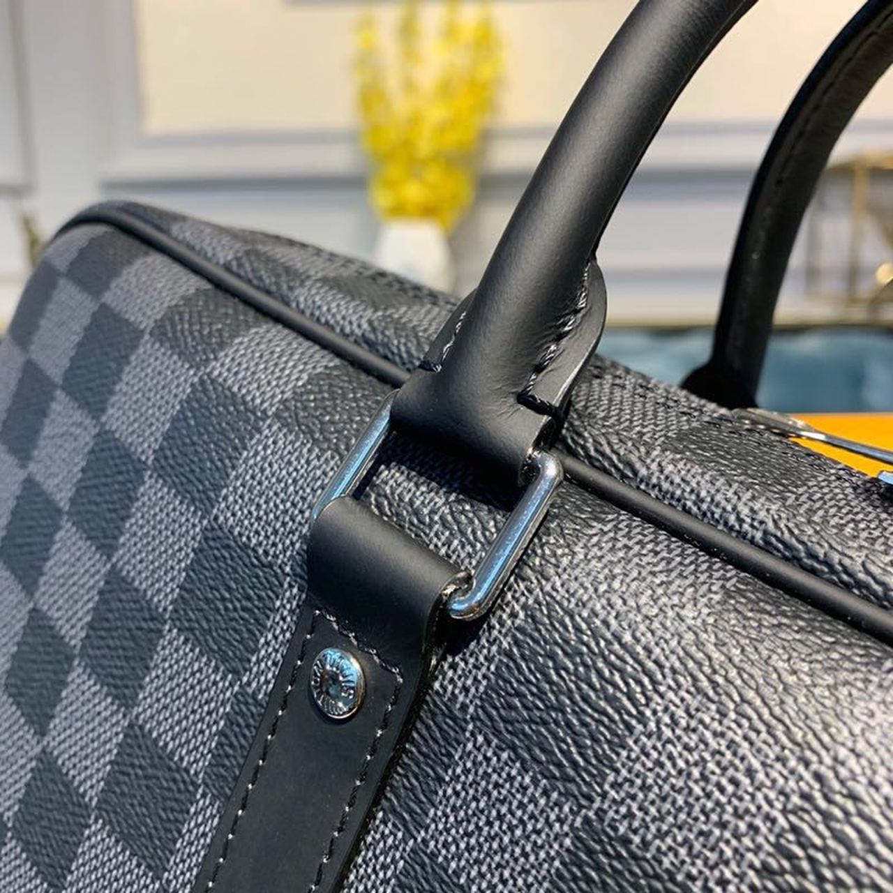 Top Quality Porte Documents Voyage Bag 37cm Damier Graphite Canvas Spring/Summer Collection N41466 Black