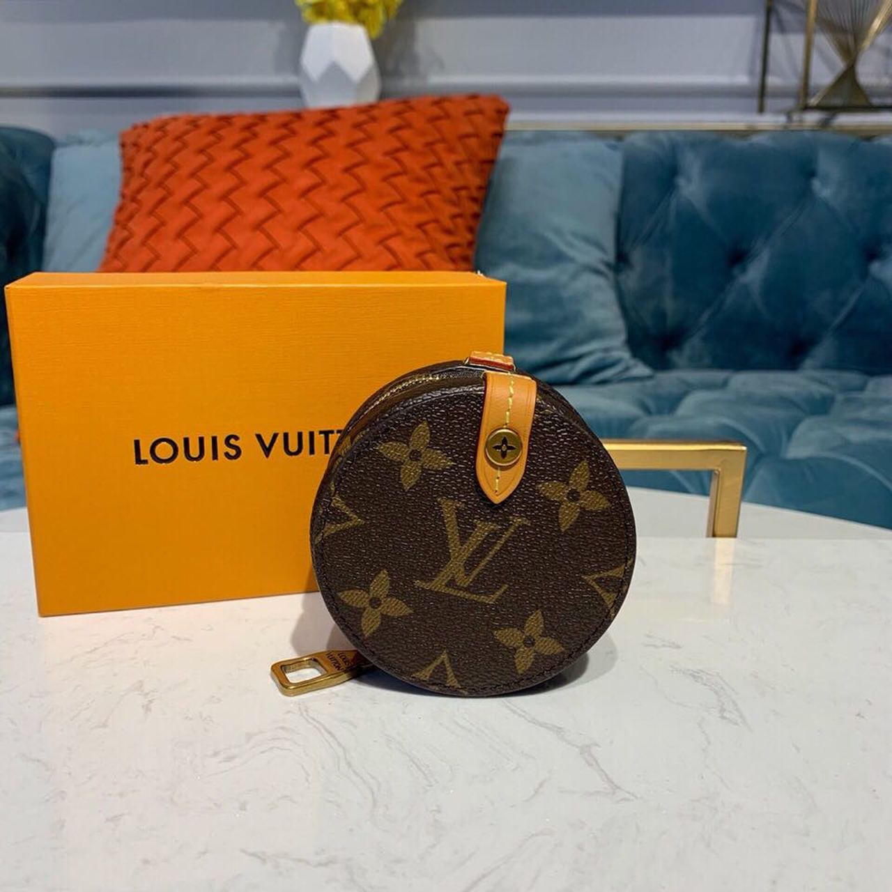Top Quality Round Case Monogram Canvas By Virgil Abloh For Women, Womens Bags 3.1in/8cm Top Quality M68524