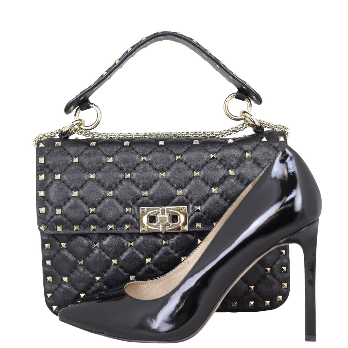 Valentino Rockstud Spike Medium Shoulder Bag