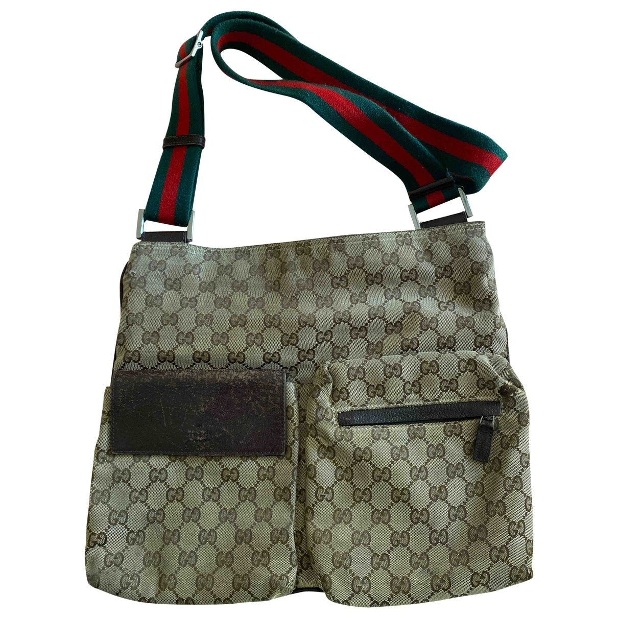 Gucci brown cloth handbag