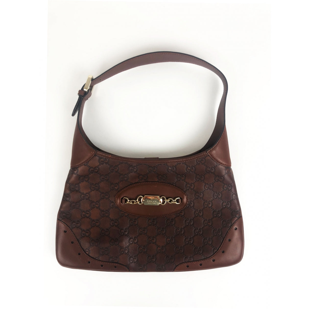 Gucci jackie    brown leather handbag