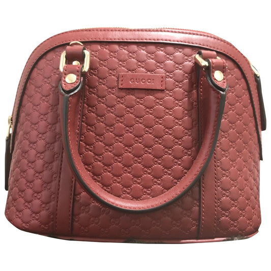 Gucci burgundy leather handbag