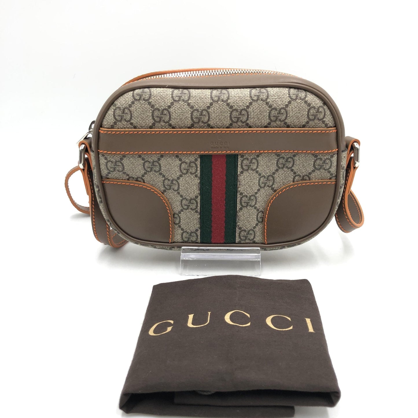 Gucci GG Supreme Sherry Shoulder Bag Women's Brown ( )