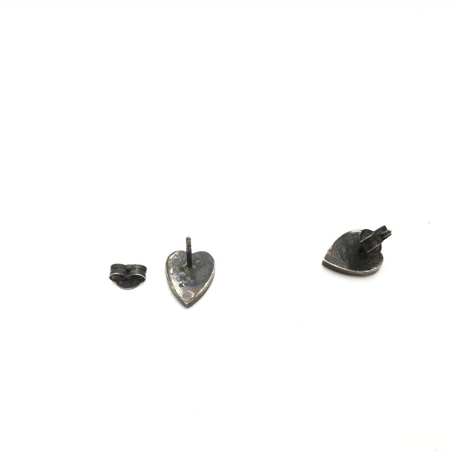 Gucci Silver 925 Heart Stud Women's Earrings ( )