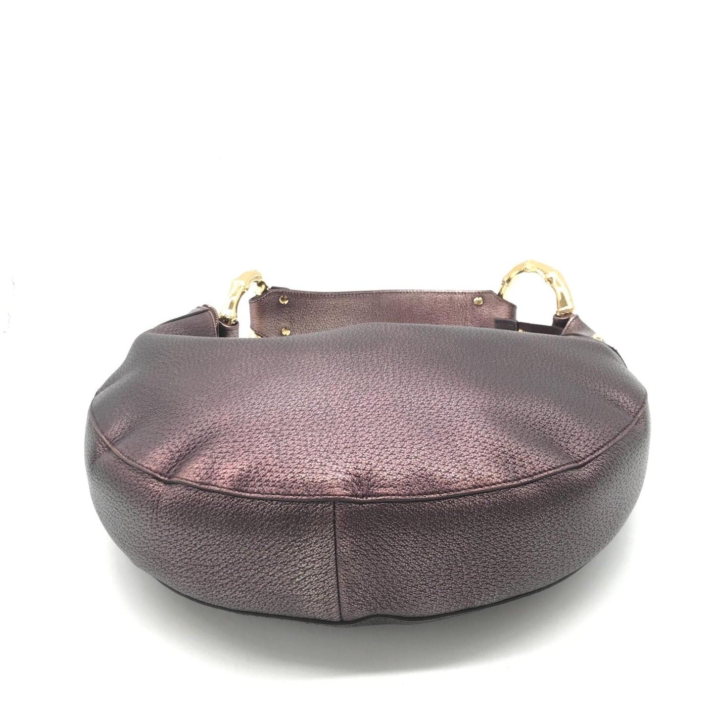 Gucci Metallic Leather Bamboo Ring Hobo Women's Bag ( )