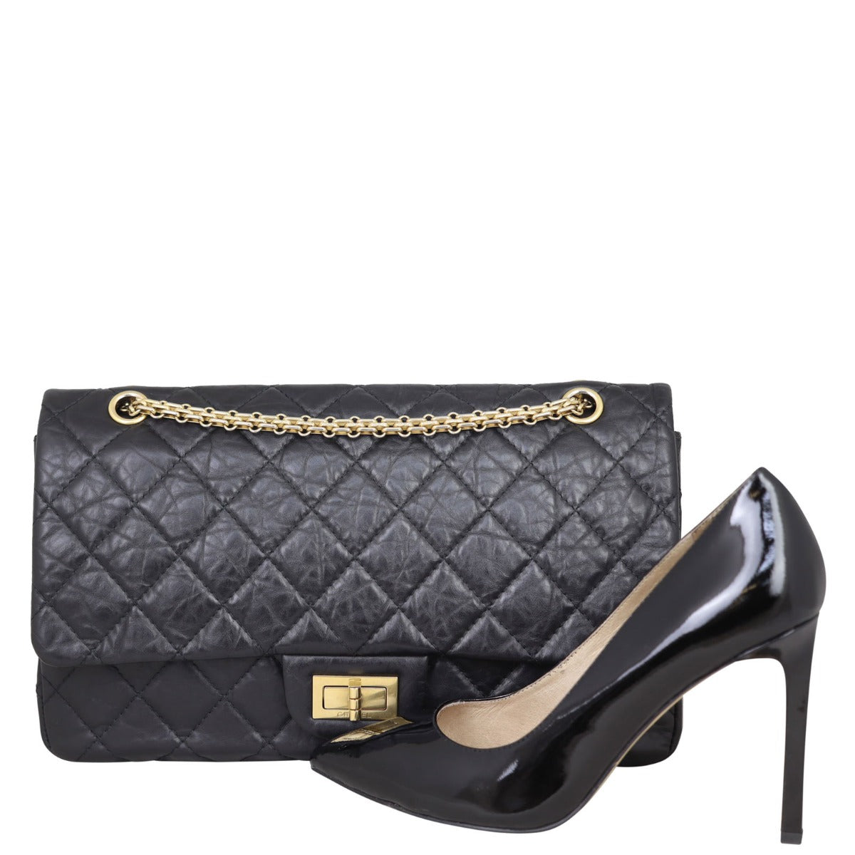 Chanel 2.55 Reissue 227 Double Flap Bag | Gold Hardware