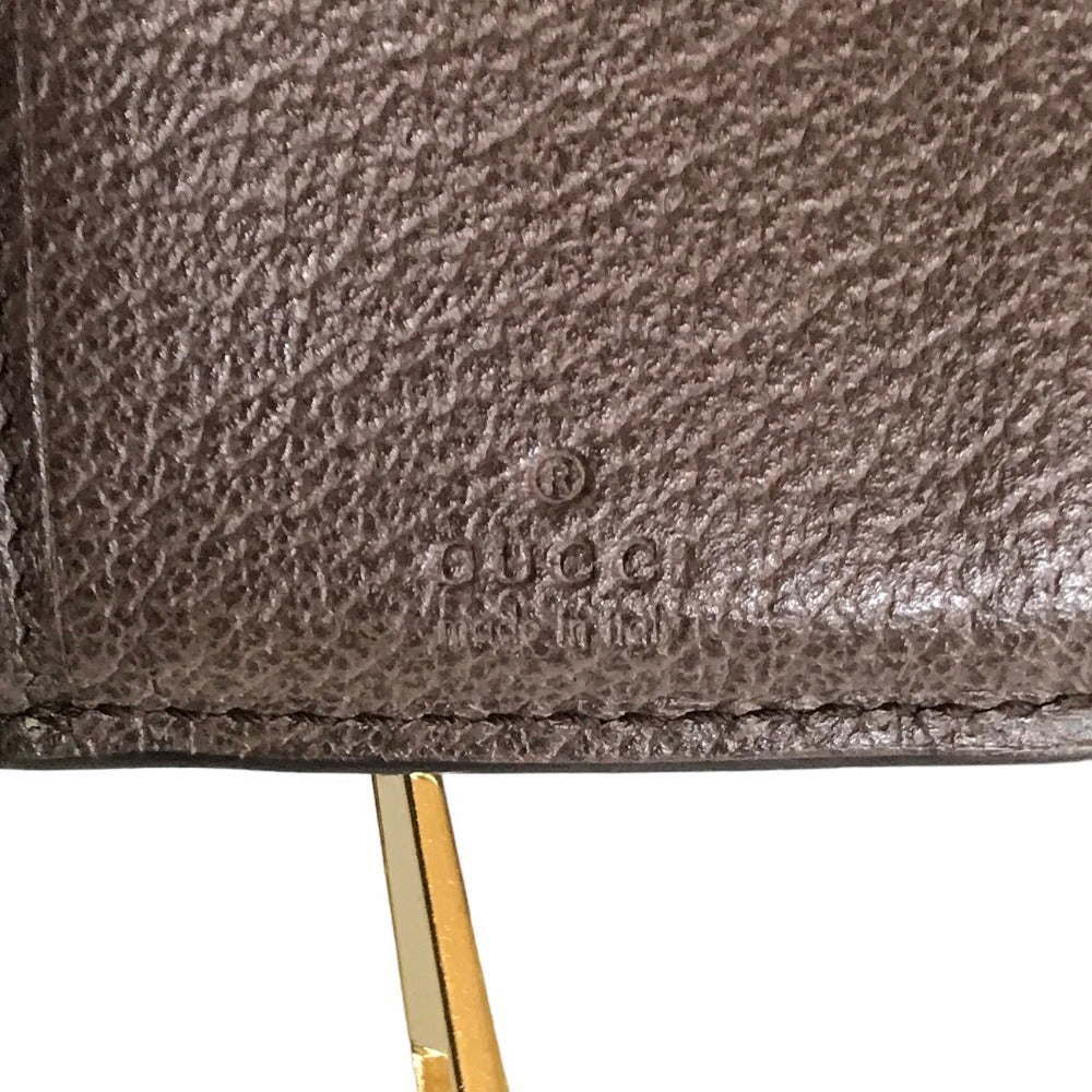 GUCCI Tri-fold wallet 644334 534563 GG Supreme Canvas Beige brown Compact wallet Ofidia Women(Unisex)