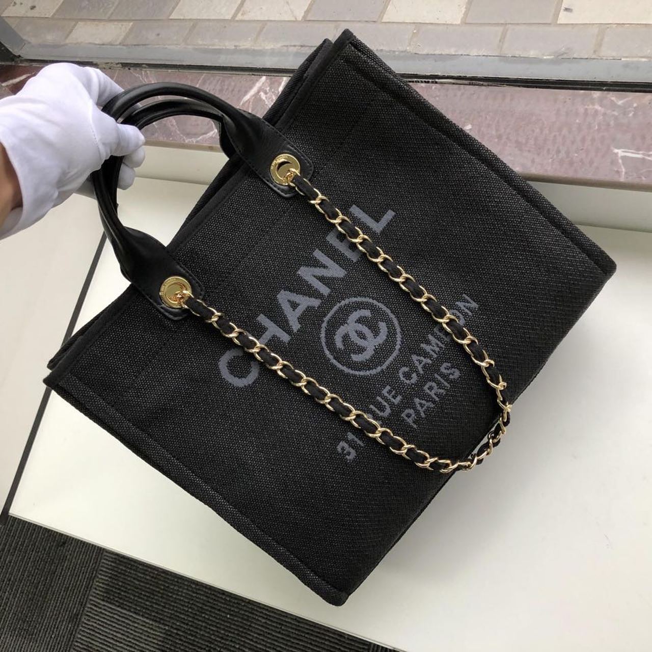 CHL Deauville Tote 38cm Black/Grey For Women A66941