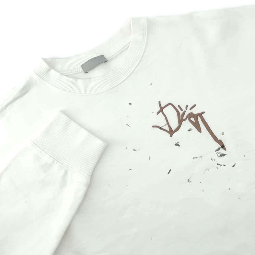 Dior ?Travis Scott Oversized Cactus Jack Knitted Fabric Size XS White283J679A0531 Cotton100%