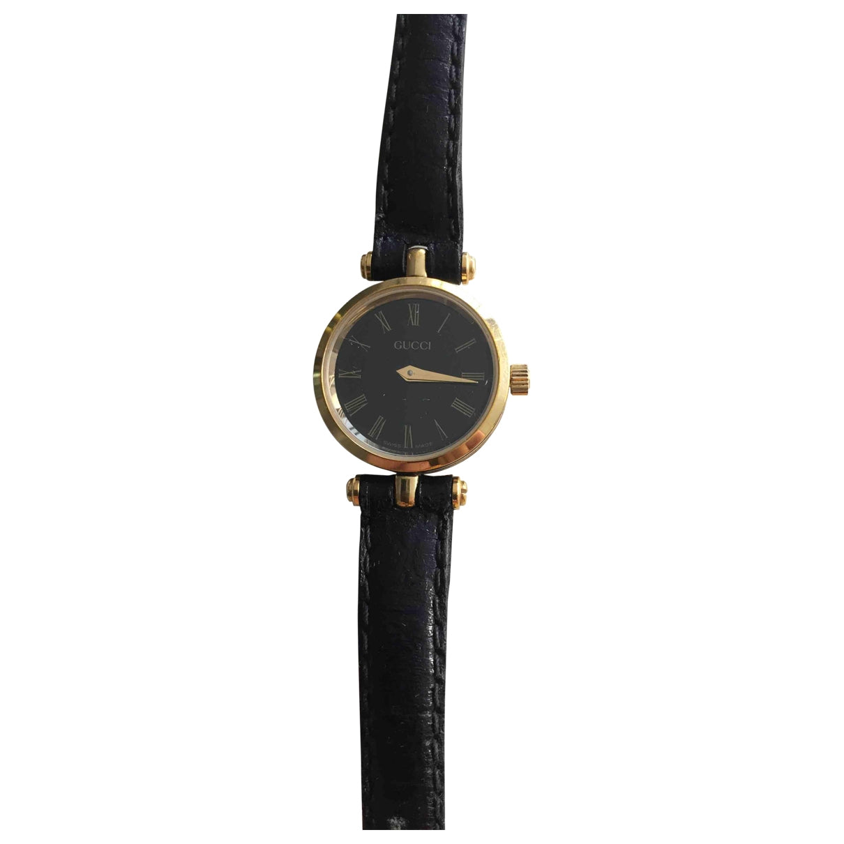 Gucci black steel watch