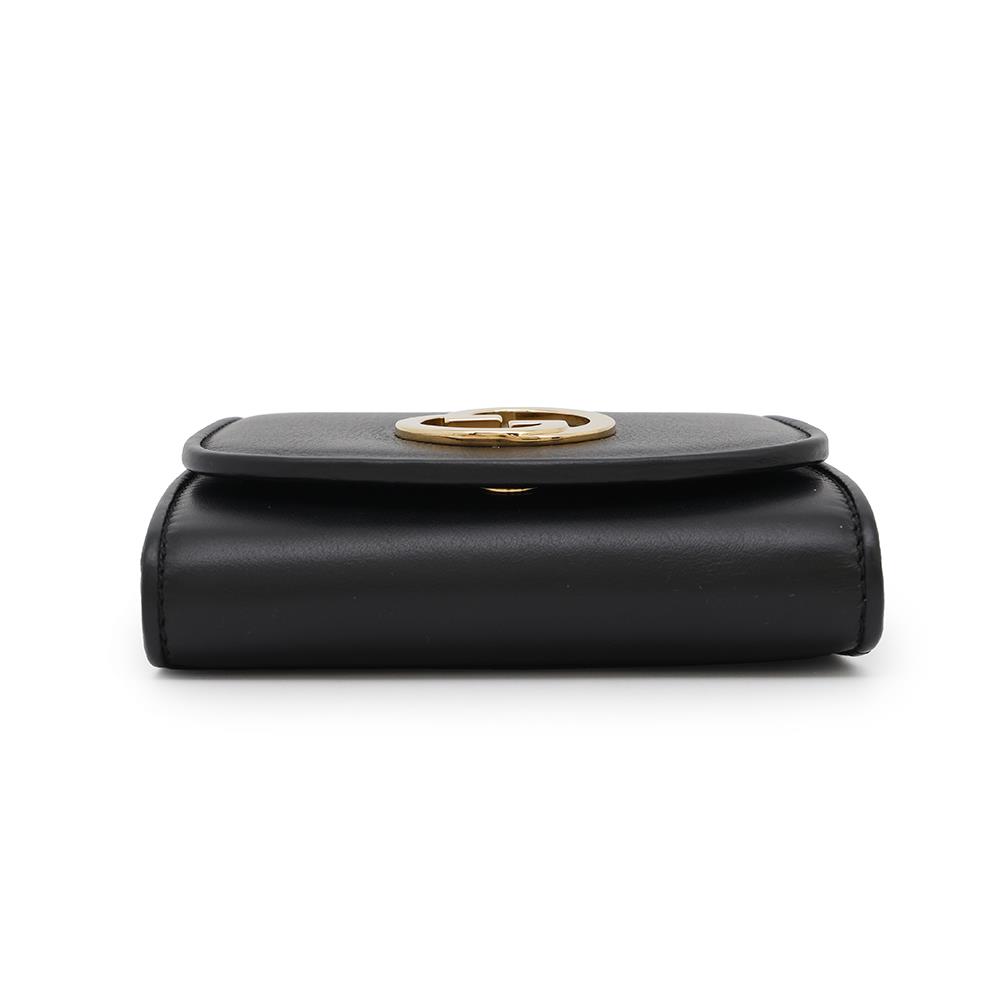 GUCCI ?Blondie Chain Wallet Black725219 Leather