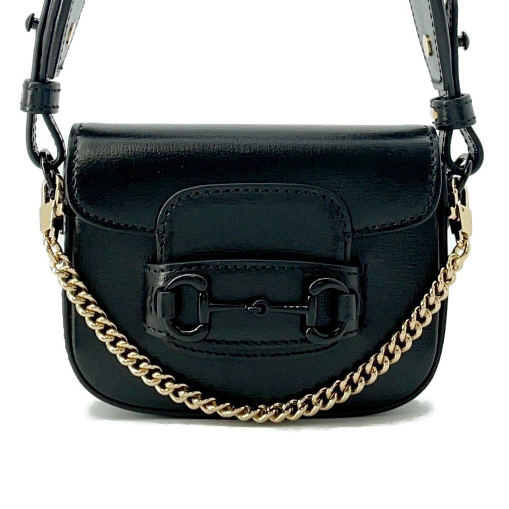 GUCCI ?Horsebit 1955 2WAYShoulder Bag Black726863 Leather