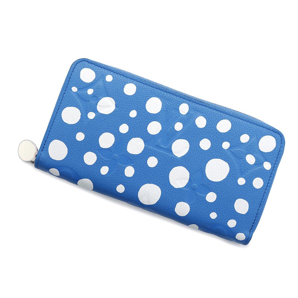 LOUIS VUITTON LV × YK Zippy Wallet blue bronM81954 Monogram Empreinte Leather/Infinity Dot