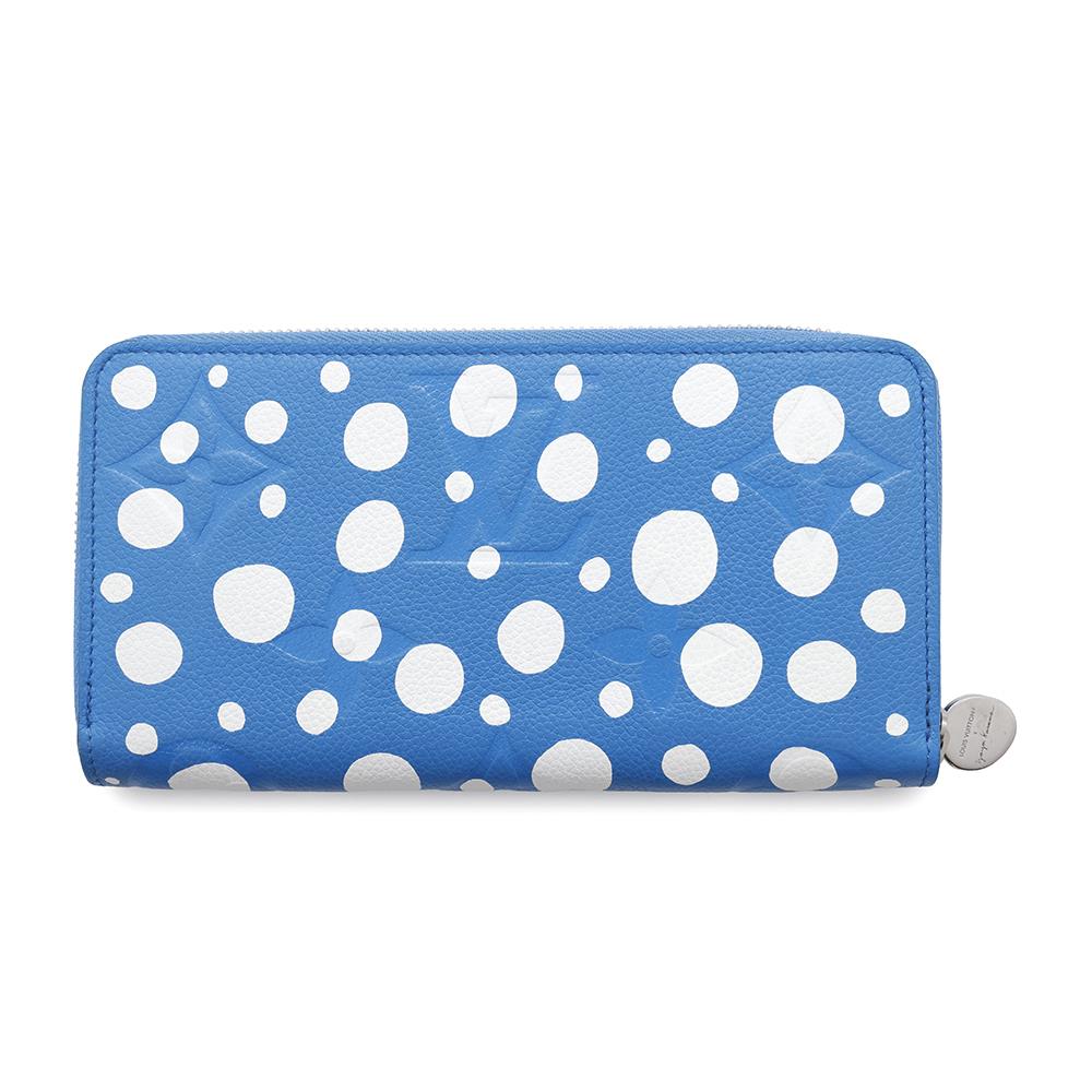 LOUIS VUITTON LV × YK Zippy Wallet blue bronM81954 Monogram Empreinte Leather/Infinity Dot
