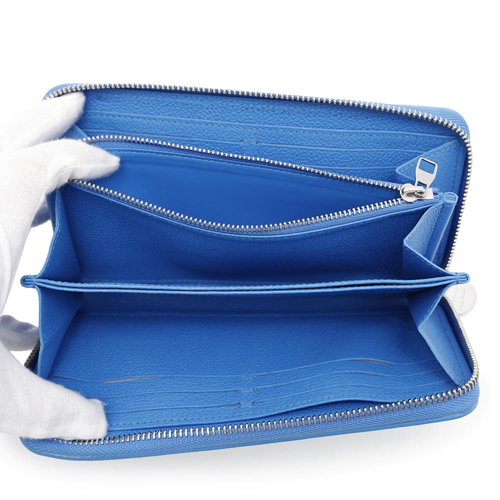LOUIS VUITTON LV × YK Zippy Wallet blue bronM81954 Monogram Empreinte Leather/Infinity Dot