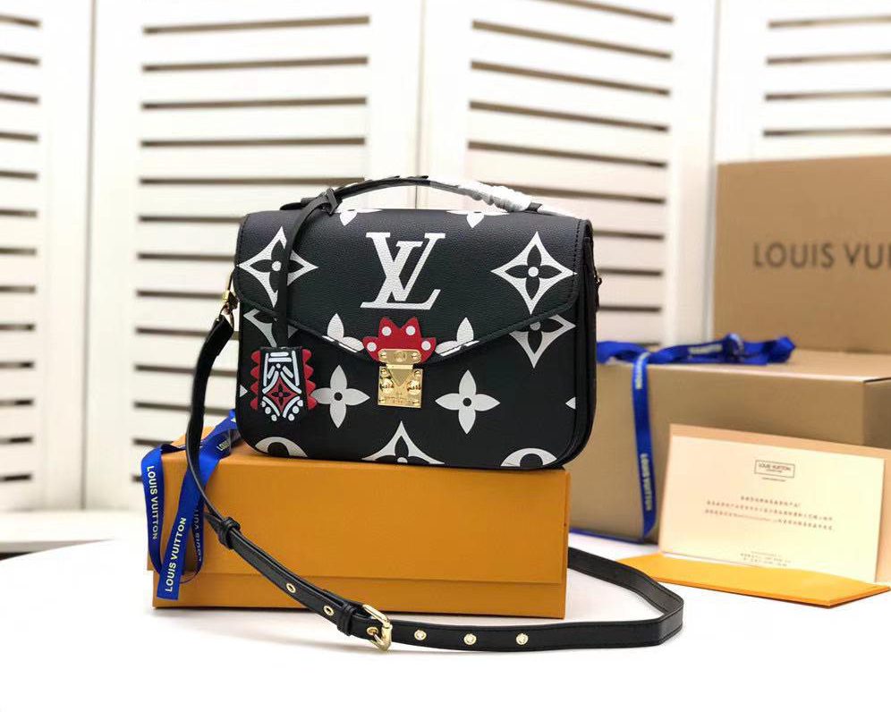 Top Quality Top Quality Crafty Pochette Metis Monogram Empreinte Black For Women, Womens Handbags, Shoulder And Crossbody Bags 9.8in/25cm Top Quality M45385