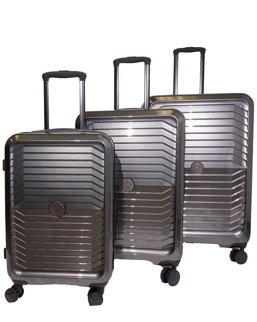 Roberto Cavalli Carbon Fiber 3Pc Luggage Set