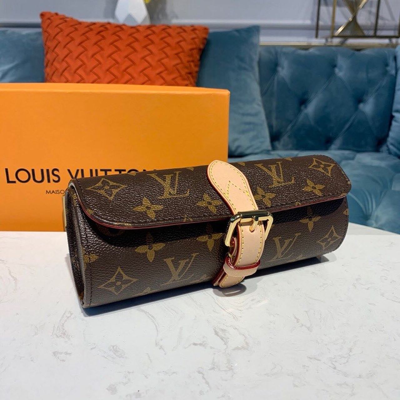 Top Quality 3 Watch Case Monogram Canvas For Women, Travel Bags 7.9in/20cm Top Quality  M47530