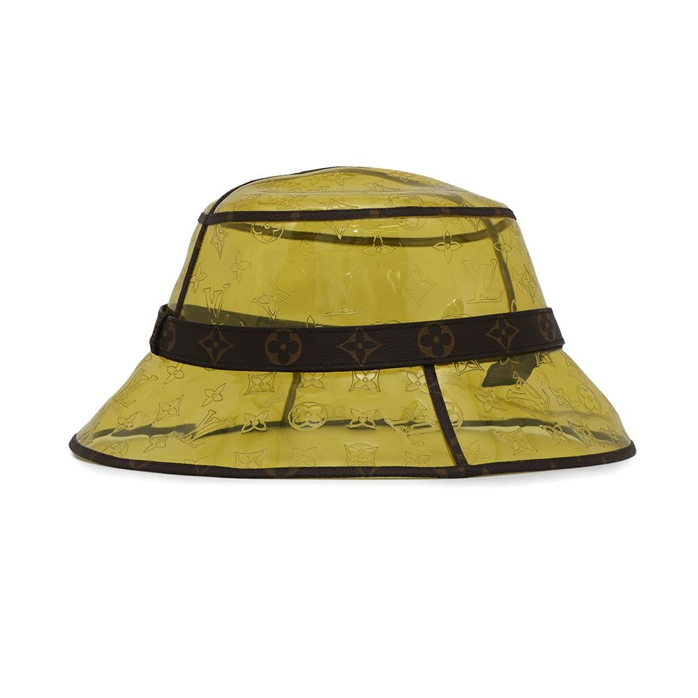 LOUIS VUITTON Hat・Monogram Raincoat Size 60 YellowMP2647 Plastics Monogram