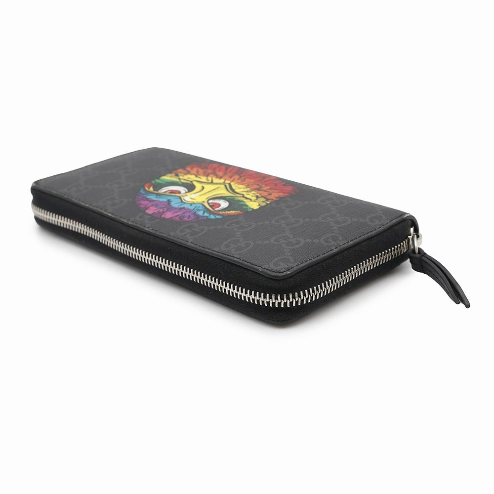 GUCCI ?Eagle GG Supreme Zip Around Wallet Black451273 GG SupremeCanvas