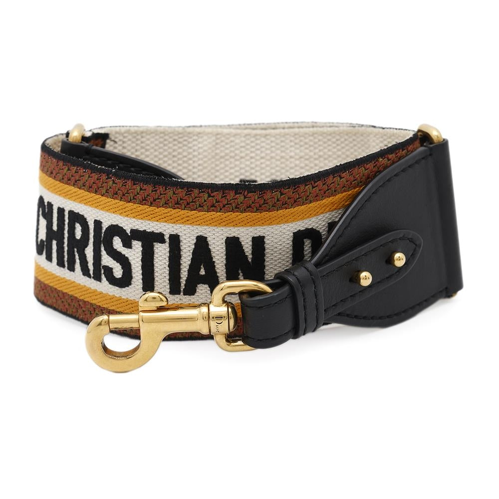 Dior ?Shoulder Strap Beige/Brown Canvas Leather