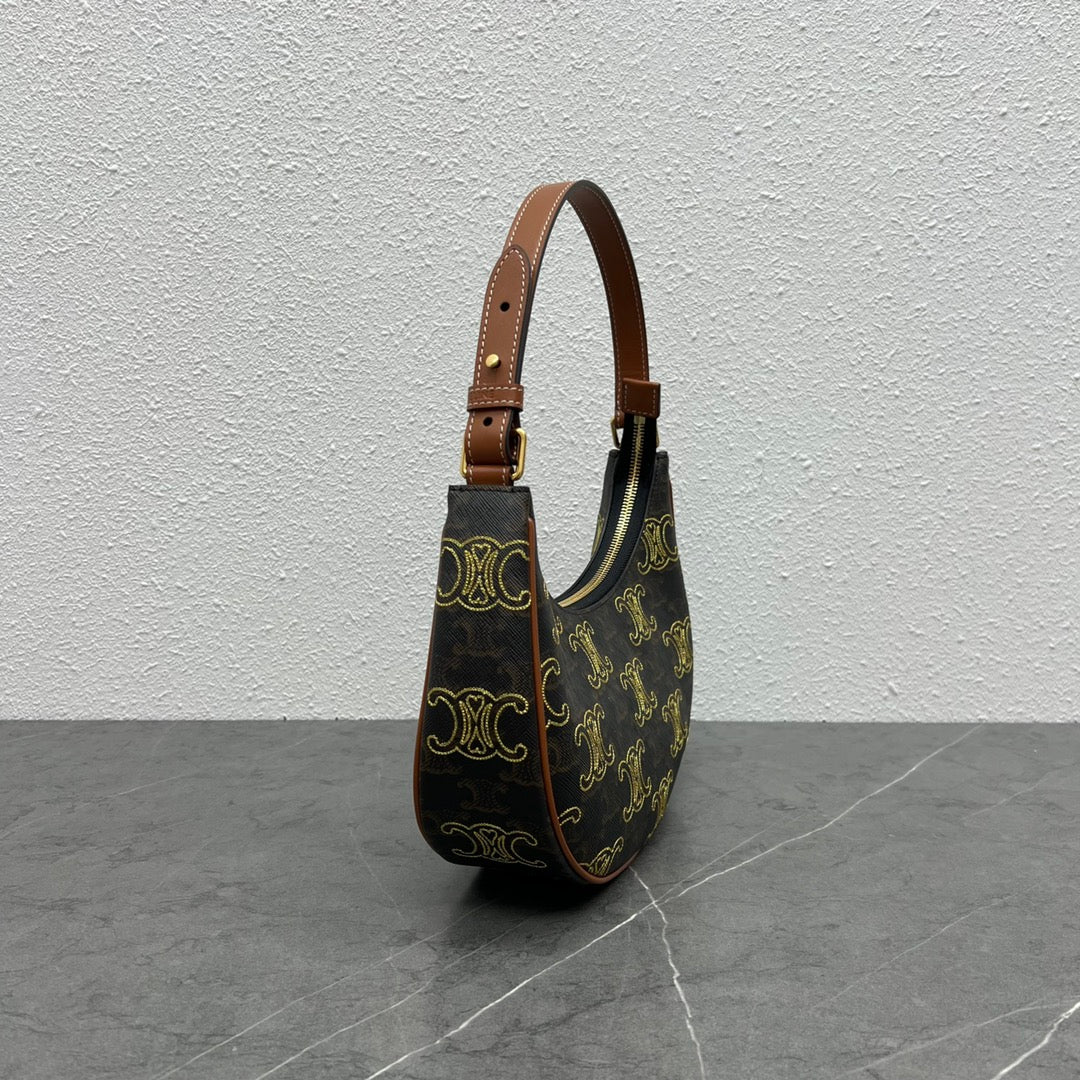 Top Quality Ava Bag In Triomphe Canvas Xl Brown For Women 9in/23.5cm