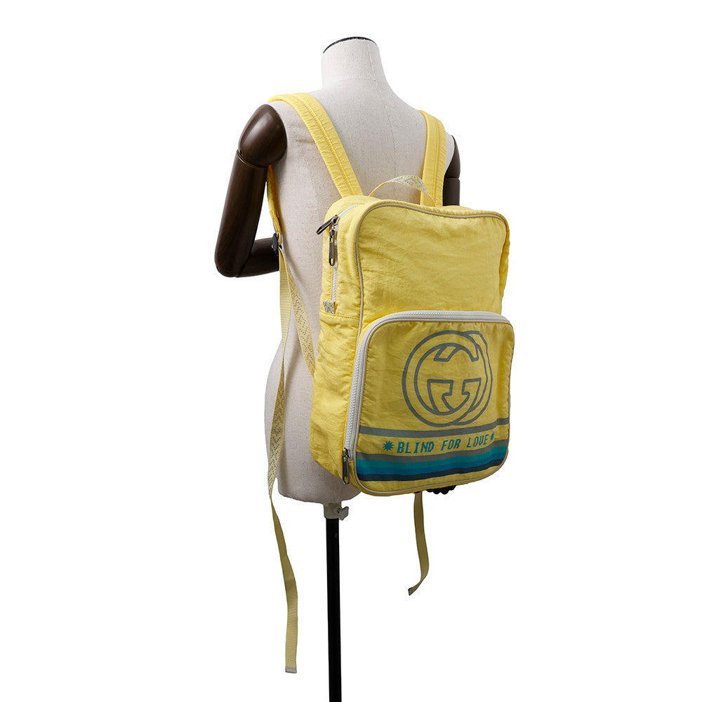 GUCCI ?Interlocking G Backpack Yellow536724 Nylon