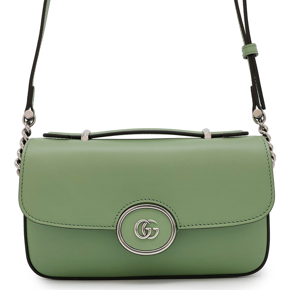 GUCCI ?PETITE GG Green739722 Leather Size Mini