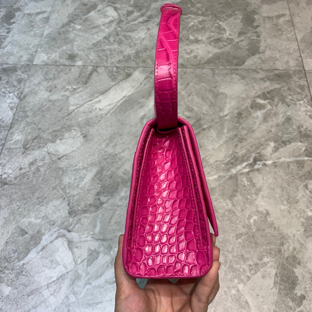 Top Quality Hourglass Handbag In Dark Pink, For Women,  Bags 9.8in/25cm