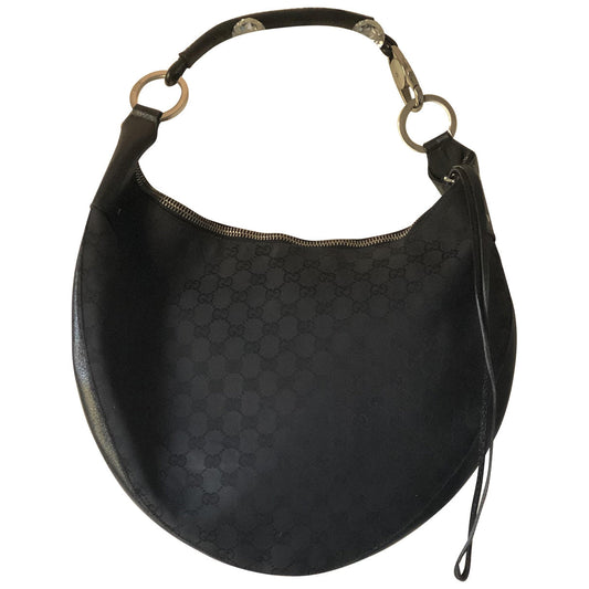 Gucci hobo black cloth handbag